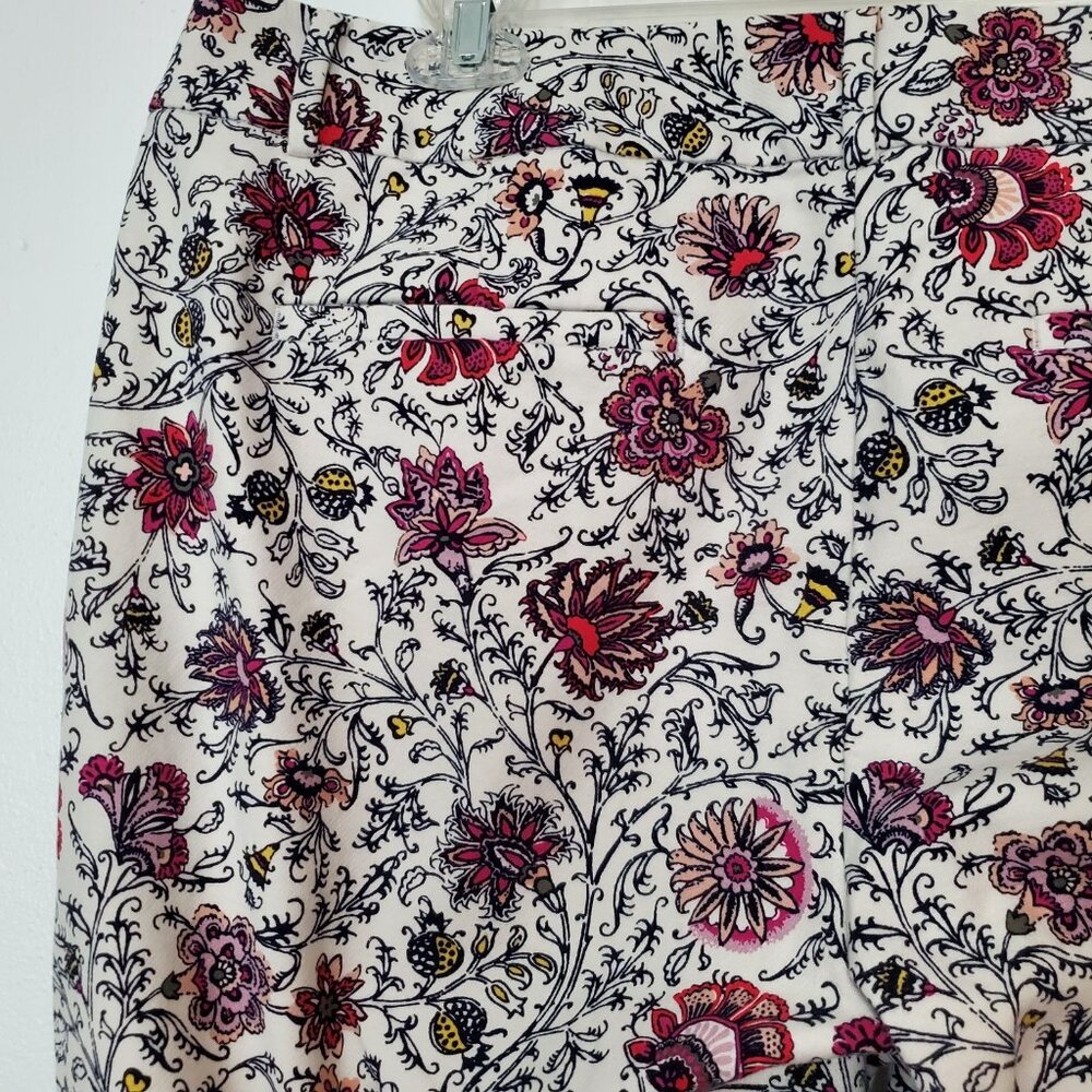 Loft Women's Ankle Pants Size 14 Floral The Riviera Pant - Picture 9 of 11